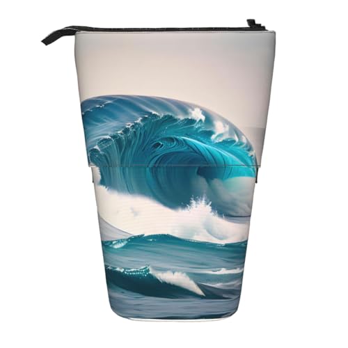 Federmäppchen mit Standfunktion, Motiv: Cartoon-Blaue Meereswelle, Multi-Design, Oxford-Gewebe, verstellbare Höhe, Mehrzweck-Kosmetiktasche Federmäppchen mit Standfunktion, Motiv: Cartoon-Blaue Meereswelle, Multi-Design, Oxford-Gewebe, verstellbare Höhe, Mehrzweck-Kosmetiktasche von fdgbnm