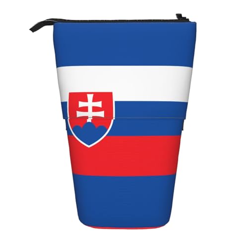 Federmäppchen mit Standfunktion, Motiv: Flagge der Slowakei, erweiterbar, Oxford-Gewebe, verstellbare Höhe, Mehrzweck-Kosmetiktasche Federmäppchen mit Standfunktion, Motiv: Flagge der Slowakei, erweiterbar, Oxford-Gewebe, verstellbare Höhe, Mehrzweck-Kosmetiktasche von fdgbnm