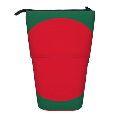 Federmäppchen mit Standfunktion, Motiv: Flagge von Bangladesch, erweiterbar, Oxford-Gewebe, verstellbare Höhe, Mehrzweck-Kosmetiktasche Federmäppchen mit Standfunktion, Motiv: Flagge von Bangladesch, erweiterbar, Oxford-Gewebe, verstellbare Höhe, Mehrzweck-Kosmetiktasche von fdgbnm