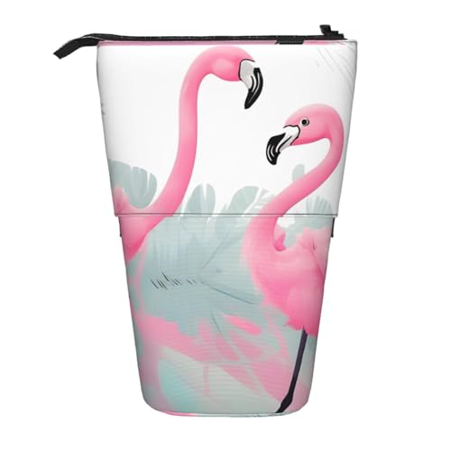 Federmäppchen mit Standfunktion, erweiterbar, Oxford-Stoff, verstellbare Höhe, Mehrzweck-Kosmetiktasche, Pink Flamingo Federmäppchen mit Standfunktion, erweiterbar, Oxford-Stoff, verstellbare Höhe, Mehrzweck-Kosmetiktasche, Pink Flamingo von fdgbnm