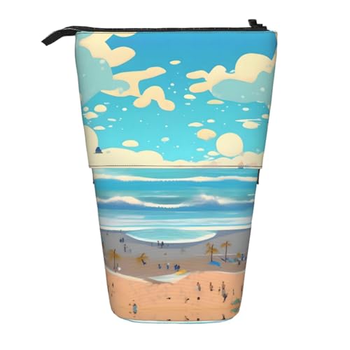 Federmäppchen mit Strand-Cartoon-Motiv, erweiterbar, verschiedene Designs, Oxford-Gewebe, verstellbare Höhe, Mehrzweck-Kosmetiktasche Federmäppchen mit Strand-Cartoon-Motiv, erweiterbar, verschiedene Designs, Oxford-Gewebe, verstellbare Höhe, Mehrzweck-Kosmetiktasche von fdgbnm