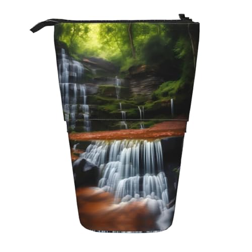 Federmäppchen mit Wasserfall-Ansicht, erweiterbar, Multi-Design, Oxford-Gewebe, verstellbare Höhe, Mehrzweck-Kosmetiktasche Federmäppchen mit Wasserfall-Ansicht, erweiterbar, Multi-Design, Oxford-Gewebe, verstellbare Höhe, Mehrzweck-Kosmetiktasche von fdgbnm