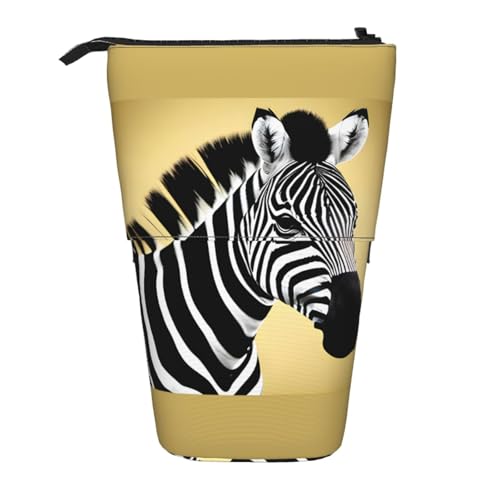 Federmäppchen mit Zebramuster, erweiterbar, Oxford-Gewebe, verstellbare Höhe, Mehrzweck-Kosmetiktasche, Schwarz und Weiß Federmäppchen mit Zebramuster, erweiterbar, Oxford-Gewebe, verstellbare Höhe, Mehrzweck-Kosmetiktasche, Schwarz und Weiß von fdgbnm