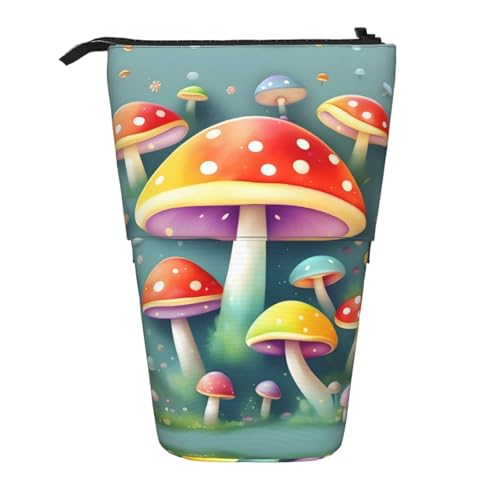 Federmäppchen mit niedlichem buntem Pilz, erweiterbar, Multi-Design, Oxford-Gewebe, verstellbare Höhe, Mehrzweck-Kosmetiktasche Federmäppchen mit niedlichem buntem Pilz, erweiterbar, Multi-Design, Oxford-Gewebe, verstellbare Höhe, Mehrzweck-Kosmetiktasche von fdgbnm