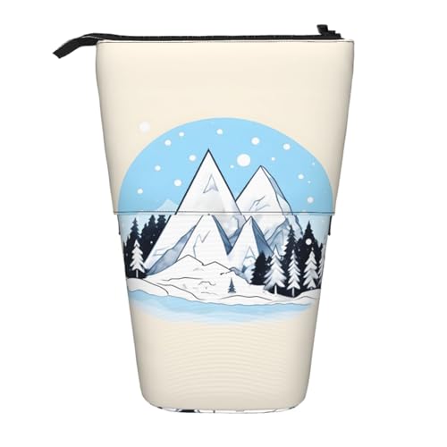 Federmäppchen mit schneebedeckten Bergen, erweiterbar, Multi-Design, Oxford-Gewebe, verstellbare Höhe, Mehrzweck-Kosmetiktasche Federmäppchen mit schneebedeckten Bergen, erweiterbar, Multi-Design, Oxford-Gewebe, verstellbare Höhe, Mehrzweck-Kosmetiktasche von fdgbnm