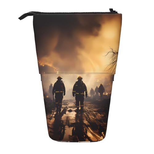 Feuerwehrmann Kampf Feuer Erweiterbar Stand Bleistift Tasche Multi-Design Oxford Stoff Einstellbare Höhe Mehrzweck-Kosmetiktasche Feuerwehrmann Kampf Feuer Erweiterbar Stand Bleistift Tasche Multi-Design Oxford Stoff Einstellbare Höhe Mehrzweck-Kosmetiktasche von fdgbnm