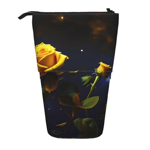 Gelbe Rosen Sternennacht, erweiterbare Stifte-Tasche, Multi-Design, Oxford-Gewebe, verstellbare Höhe, Mehrzweck-Kosmetiktasche Gelbe Rosen Sternennacht, erweiterbare Stifte-Tasche, Multi-Design, Oxford-Gewebe, verstellbare Höhe, Mehrzweck-Kosmetiktasche von fdgbnm