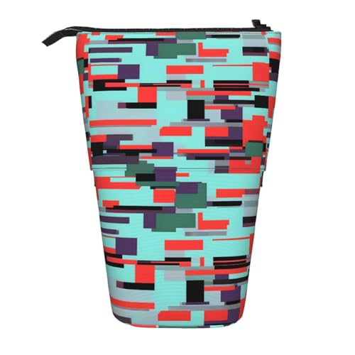 Gestreifte Kombination erweiterbarer Ständer Bleistifttasche, Multi-Design Oxford Stoff, verstellbare Höhe, Mehrzweck-Kosmetiktasche Gestreifte Kombination erweiterbarer Ständer Bleistifttasche, Multi-Design Oxford Stoff, verstellbare Höhe, Mehrzweck-Kosmetiktasche von fdgbnm