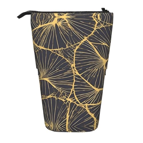 Golden Leaf erweiterbare Stifte-Tasche mit Standfunktion, Multi-Design, Oxford-Gewebe, verstellbare Höhe, Mehrzweck-Kosmetiktasche Golden Leaf erweiterbare Stifte-Tasche mit Standfunktion, Multi-Design, Oxford-Gewebe, verstellbare Höhe, Mehrzweck-Kosmetiktasche von fdgbnm