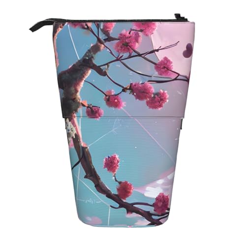Kleine rosa Blumen erweiterbare Standbleistifttasche, Multi-Design Oxford-Stoff, verstellbare Höhe, Mehrzweck-Kosmetiktasche Kleine rosa Blumen erweiterbare Standbleistifttasche, Multi-Design Oxford-Stoff, verstellbare Höhe, Mehrzweck-Kosmetiktasche von fdgbnm