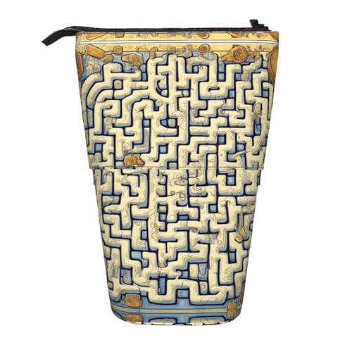 Labyrinth Schatzkarte, erweiterbarer Ständer, Bleistifttasche, Multi-Design, Oxford-Gewebe, verstellbare Höhe, Mehrzweck-Kosmetiktasche Labyrinth Schatzkarte, erweiterbarer Ständer, Bleistifttasche, Multi-Design, Oxford-Gewebe, verstellbare Höhe, Mehrzweck-Kosmetiktasche von fdgbnm
