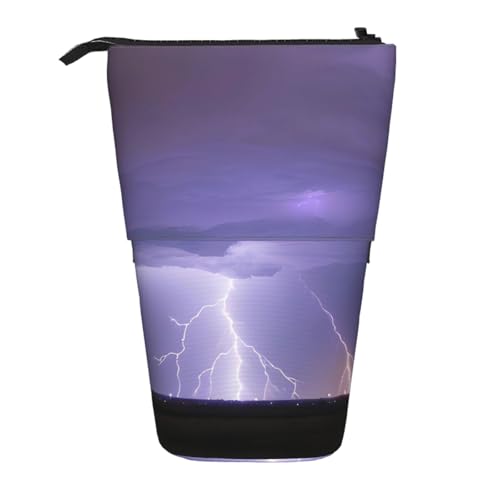 Lightning Storm Federmäppchen, erweiterbar, Multi-Design, Oxford-Gewebe, verstellbare Höhe, Mehrzweck-Kosmetiktasche Lightning Storm Federmäppchen, erweiterbar, Multi-Design, Oxford-Gewebe, verstellbare Höhe, Mehrzweck-Kosmetiktasche von fdgbnm