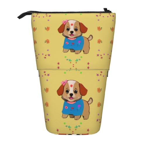 Niedliche Cartoon-Hunde-Bleistifttasche, erweiterbar, Multi-Design, Oxford-Gewebe, verstellbare Höhe, Mehrzweck-Kosmetiktasche Niedliche Cartoon-Hunde-Bleistifttasche, erweiterbar, Multi-Design, Oxford-Gewebe, verstellbare Höhe, Mehrzweck-Kosmetiktasche von fdgbnm
