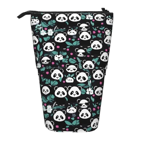 Panda Federmäppchen mit niedlichem Gesicht, erweiterbar, Multi-Design, Oxford-Gewebe, verstellbare Höhe, Mehrzweck-Kosmetiktasche Panda Federmäppchen mit niedlichem Gesicht, erweiterbar, Multi-Design, Oxford-Gewebe, verstellbare Höhe, Mehrzweck-Kosmetiktasche von fdgbnm