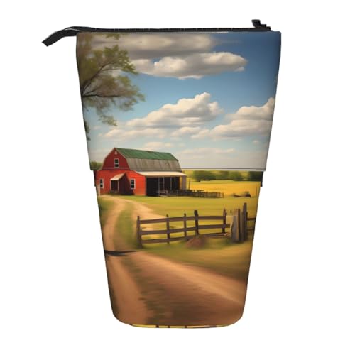 Ranch View Erweiterbare Stifte-Tasche mit Standfunktion, Multi-Design, Oxford-Gewebe, verstellbare Höhe, Mehrzweck-Kosmetiktasche Ranch View Erweiterbare Stifte-Tasche mit Standfunktion, Multi-Design, Oxford-Gewebe, verstellbare Höhe, Mehrzweck-Kosmetiktasche von fdgbnm
