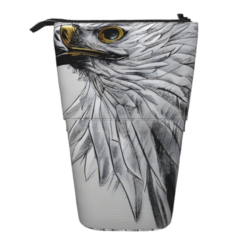 Sketching an Eagle Federmäppchen, erweiterbar, Multi-Design, Oxford-Gewebe, verstellbare Höhe, Mehrzweck-Kosmetiktasche Sketching an Eagle Federmäppchen, erweiterbar, Multi-Design, Oxford-Gewebe, verstellbare Höhe, Mehrzweck-Kosmetiktasche von fdgbnm