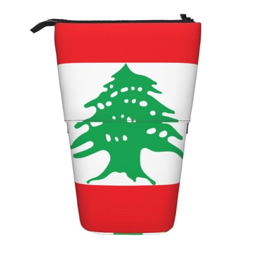 Stifteetui mit Flagge des Libanon, erweiterbar, Multi-Design, Oxford-Gewebe, verstellbare Höhe, Mehrzweck-Kosmetiktasche Stifteetui mit Flagge des Libanon, erweiterbar, Multi-Design, Oxford-Gewebe, verstellbare Höhe, Mehrzweck-Kosmetiktasche von fdgbnm