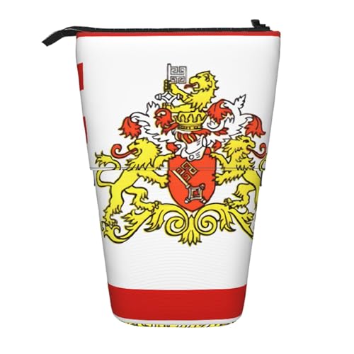 Stifteetui mit Flagge des Senats von Bremen, erweiterbar, Multi-Design, Oxford-Gewebe, verstellbare Höhe, Mehrzweck-Kosmetiktasche Stifteetui mit Flagge des Senats von Bremen, erweiterbar, Multi-Design, Oxford-Gewebe, verstellbare Höhe, Mehrzweck-Kosmetiktasche von fdgbnm