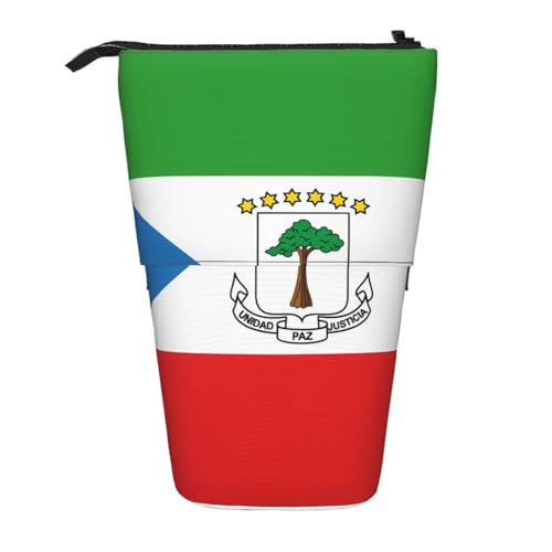 Stifteetui mit Flagge von Äquatorialguinea, erweiterbar, Multi-Design, Oxford-Gewebe, verstellbare Höhe, Mehrzweck-Kosmetiktasche Stifteetui mit Flagge von Äquatorialguinea, erweiterbar, Multi-Design, Oxford-Gewebe, verstellbare Höhe, Mehrzweck-Kosmetiktasche von fdgbnm