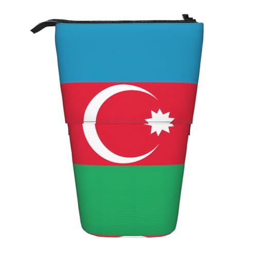 Stifteetui mit Flagge von Aserbaidschan, erweiterbar, Multi-Design, Oxford-Gewebe, verstellbare Höhe, Mehrzweck-Kosmetiktasche Stifteetui mit Flagge von Aserbaidschan, erweiterbar, Multi-Design, Oxford-Gewebe, verstellbare Höhe, Mehrzweck-Kosmetiktasche von fdgbnm