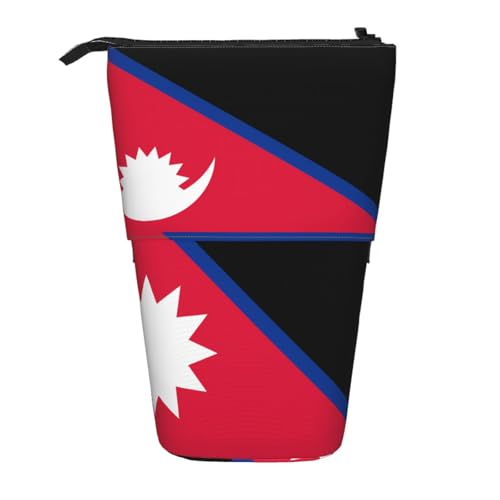 Stifteetui mit Flaggenmotiv von Nepal, erweiterbar, Multi-Design, Oxford-Gewebe, verstellbare Höhe, Mehrzweck-Kosmetiktasche Stifteetui mit Flaggenmotiv von Nepal, erweiterbar, Multi-Design, Oxford-Gewebe, verstellbare Höhe, Mehrzweck-Kosmetiktasche von fdgbnm