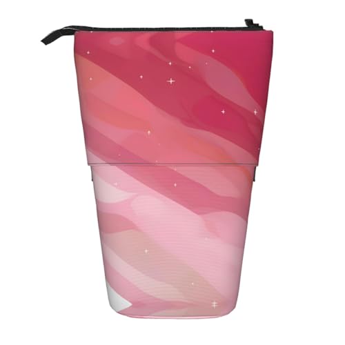 Stifteetui mit Standfunktion, erweiterbar, Oxford-Gewebe, verstellbare Höhe, Mehrzweck-Kosmetiktasche, Rosa Stifteetui mit Standfunktion, erweiterbar, Oxford-Gewebe, verstellbare Höhe, Mehrzweck-Kosmetiktasche, Rosa von fdgbnm