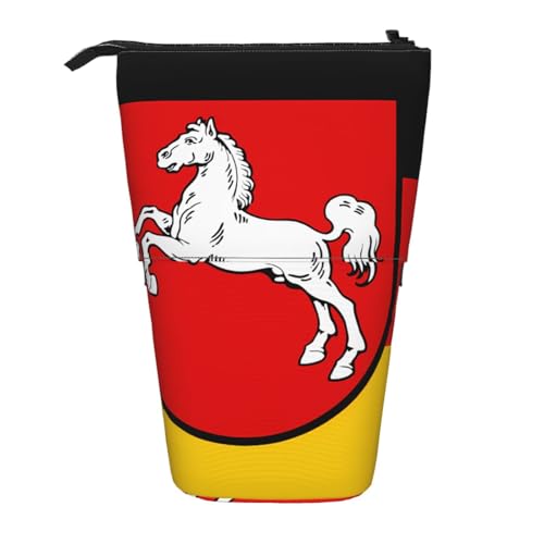 Stifttasche mit Flagge von Niedersachsen, erweiterbar, Multi-Design Oxford-Gewebe, verstellbare Höhe, Mehrzweck-Kosmetiktasche Stifttasche mit Flagge von Niedersachsen, erweiterbar, Multi-Design Oxford-Gewebe, verstellbare Höhe, Mehrzweck-Kosmetiktasche von fdgbnm