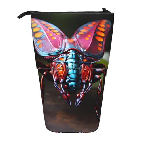 Strange Insects Erweiterbare Stifte-Tasche mit Standfunktion, Multi-Design, Oxford-Gewebe, verstellbare Höhe, Mehrzweck-Kosmetiktasche von fdgbnm