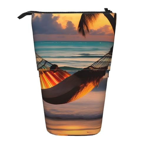 Sunset Beach Hammock Erweiterbarer Ständer Bleistifttasche Multi-Design Oxford Stoff Einstellbare Höhe Mehrzweck-Kosmetiktasche Sunset Beach Hammock Erweiterbarer Ständer Bleistifttasche Multi-Design Oxford Stoff Einstellbare Höhe Mehrzweck-Kosmetiktasche von fdgbnm