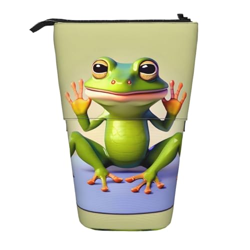 The Funny Frog Doing Yoga Stifteetui, erweiterbar, Multi-Design, Oxford-Gewebe, verstellbare Höhe, Mehrzweck-Kosmetiktasche The Funny Frog Doing Yoga Stifteetui, erweiterbar, Multi-Design, Oxford-Gewebe, verstellbare Höhe, Mehrzweck-Kosmetiktasche von fdgbnm