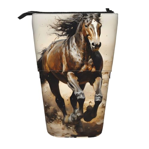 Western Horse Bleistifttasche, erweiterbar, Multi-Design, Oxford-Gewebe, verstellbare Höhe, Mehrzweck-Kosmetiktasche Western Horse Bleistifttasche, erweiterbar, Multi-Design, Oxford-Gewebe, verstellbare Höhe, Mehrzweck-Kosmetiktasche von fdgbnm