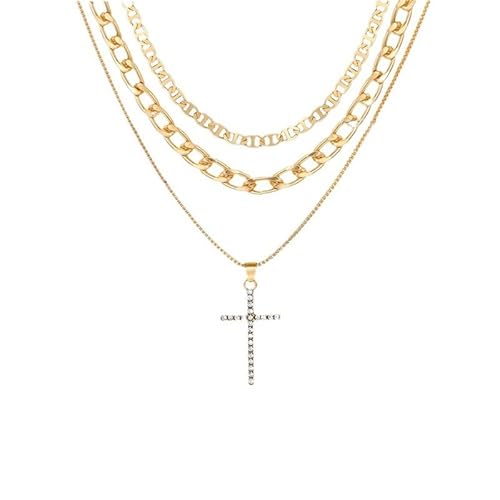 fdsamll Schichtige Halskette für Frauen, 14K vergoldet Anhänger Choker Nicht verschmutzen wasserdicht trendy Kette Schmuck (4) von fdsmall