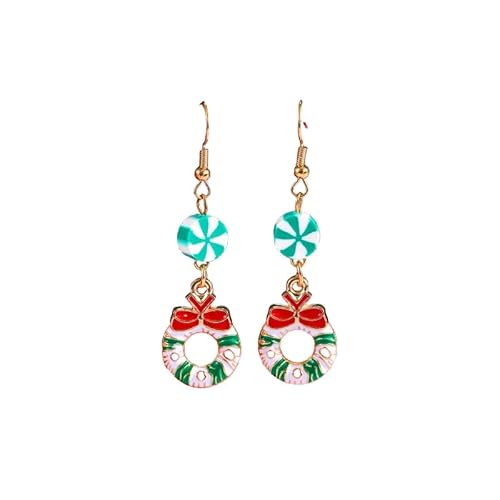fdsmall 1Pair Weihnachtsohrringe für Frauen Silberne Ohrringe mit Weihnachtsbaummotiv Drop Tree Dangle Hoop Jewellery 925 Silber Nadel High-End Kristall Ohrringe Leichter Schmuck Geschenke (07) von fdsmall