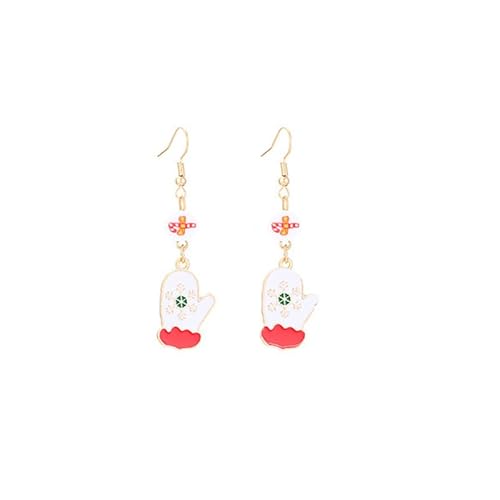 fdsmall 1Pair Weihnachtsohrringe für Frauen Silberne Ohrringe mit Weihnachtsbaummotiv Drop Tree Dangle Hoop Jewellery 925 Silber Nadel High-End Kristall Ohrringe Leichter Schmuck Geschenke (08) von fdsmall