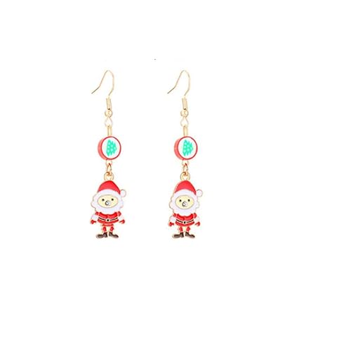 fdsmall 1Pair Weihnachtsohrringe für Frauen Silberne Ohrringe mit Weihnachtsbaummotiv Drop Tree Dangle Hoop Jewellery 925 Silber Nadel High-End Kristall Ohrringe Leichter Schmuck Geschenke (10) von fdsmall