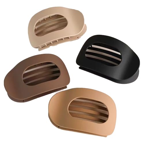 fdsmall 4 Stück Flach Haar Clips für Frauen, Französisch Flach Haar Clips für Liegen, Fahren - Matte starke Halten Haar Klaue Clips (02) von fdsmall