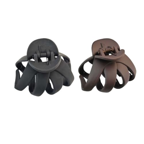 fdsmall Claw Clips - Haar Zubehör für Frauen, 2PCS Mode Octopus Haar Clip 2,5 "für dickes Haar, rutschfeste Kiefer Clips (Schwarzer Deep Coffee) von fdsmall