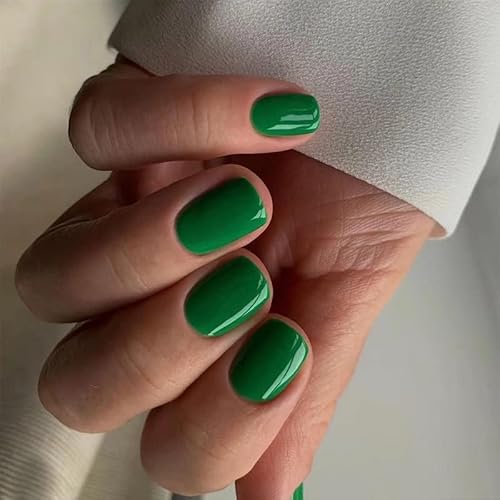 fdsmall Klassische solide kurze quadratische Press-on Nägel, Acryl 24pcs glänzende gefälschte Nagel für Frauen, 12 Größen falsche Nägel (79) von fdsmall