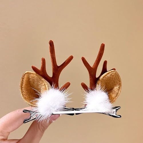 fdsmall Weihnachts Haarspange Weihnachts Rentier Geweih Kopfschmuck Nette dekorative Weihnachts Haarnadel Weihnachtsbaum Hut Haarbögen Haarnadel Zubehör für Frauen (04) von fdsmall