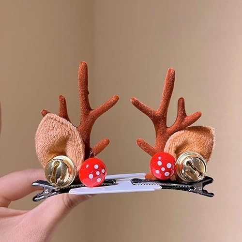 fdsmall Weihnachts Haarspange Weihnachts Rentier Geweih Kopfschmuck Nette dekorative Weihnachts Haarnadel Weihnachtsbaum Hut Haarbögen Haarnadel Zubehör für Frauen (06) von fdsmall