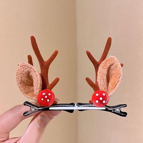 fdsmall Weihnachts Haarspange Weihnachts Rentier Geweih Kopfschmuck Nette dekorative Weihnachts Haarnadel Weihnachtsbaum Hut Haarbögen Haarnadel Zubehör für Frauen (08) von fdsmall