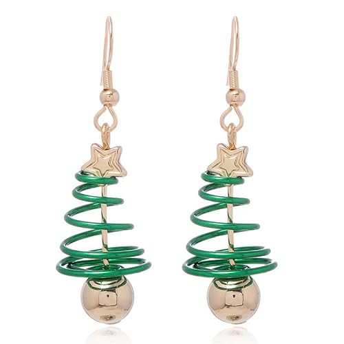 fdsmall Weihnachtsbaum Dangle Ohrringe Stern Ohr Drop Ohrstecker Ohrringe Red Green Beads Charm Nette Ornament Dangle Ohrring Weihnachten Stern Weihnachtsbaum Ohrring (02) von fdsmall