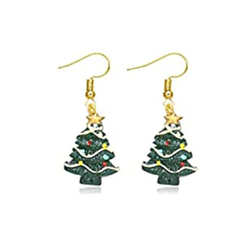 fdsmall Weihnachtsbaum Dangle Ohrringe Stern Ohr Drop Ohrstecker Ohrringe Red Green Beads Charm Nette Ornament Dangle Ohrring Weihnachten Stern Weihnachtsbaum Ohrring (10) von fdsmall