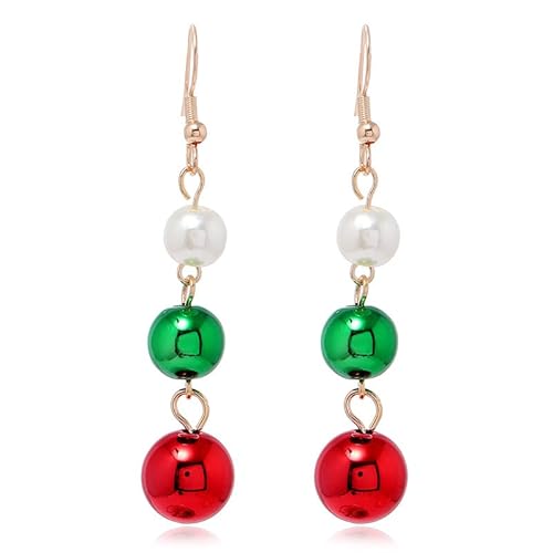 fdsmall Weihnachtsbaum Dangle Ohrringe Stern Ohr Drop Ohrstecker Ohrringe Red Green Beads Charm Nette Ornament Dangle Ohrring Weihnachten Stern Weihnachtsbaum Ohrring (12) von fdsmall