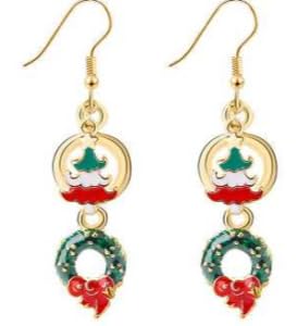 fdsmall Weihnachtsbaum Dangle Ohrringe Stern Ohr Drop Ohrstecker Ohrringe Red Green Beads Charm Nette Ornament Dangle Ohrring Weihnachten Stern Weihnachtsbaum Ohrring (28) von fdsmall