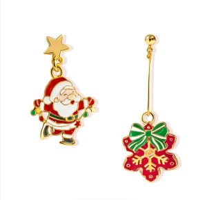 fdsmall Weihnachtsbaum Dangle Ohrringe Stern Ohr Drop Ohrstecker Ohrringe Red Green Beads Charm Nette Ornament Dangle Ohrring Weihnachten Stern Weihnachtsbaum Ohrring (29) von fdsmall