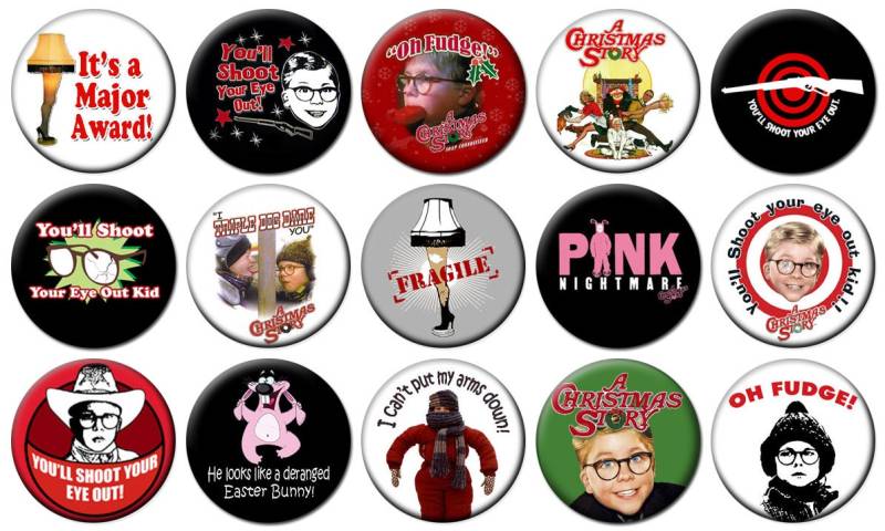 1 "- A Christmas Story - Lot Von 15 Buttons Pin-Back-Abzeichen von feather4567