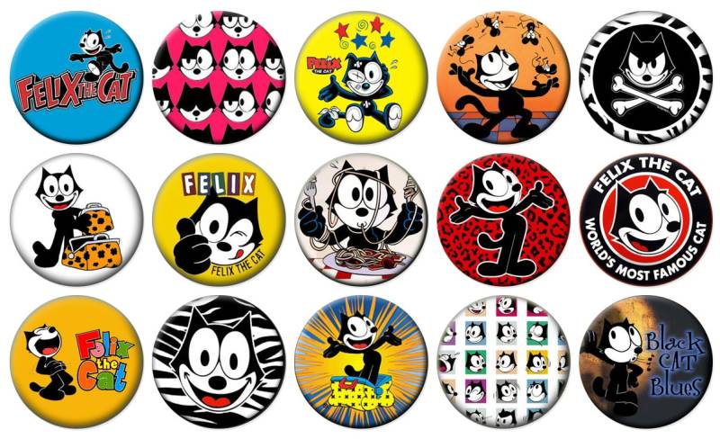 1 "- Felix Die Katze - Lot Von 15 Buttons Pin Back Button Badge von feather4567