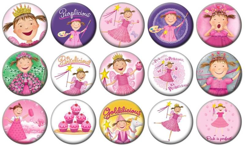 1 "- Pinkalicious - Lot Von 15 Knöpfe Pin-Back-Button-Abzeichen von feather4567