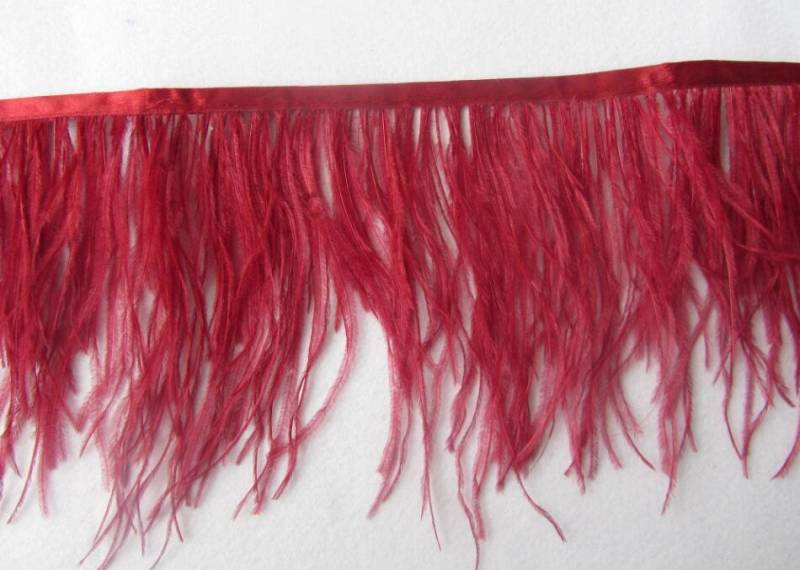 10Yards Burgund Straußenfedern Trimmen Fringe 10Yards Burgund Straußenfedern Trimmen Fringe von feathesforsale